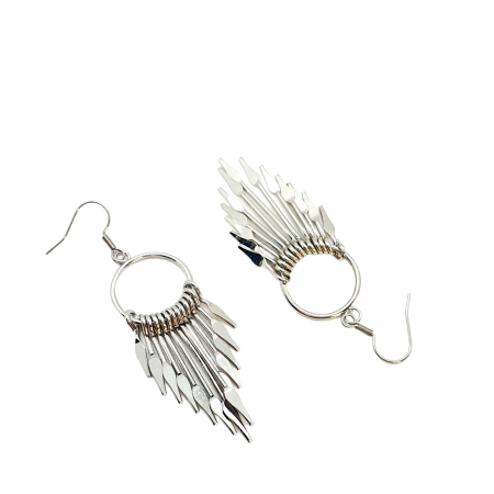 earrings silver steel with arrow2